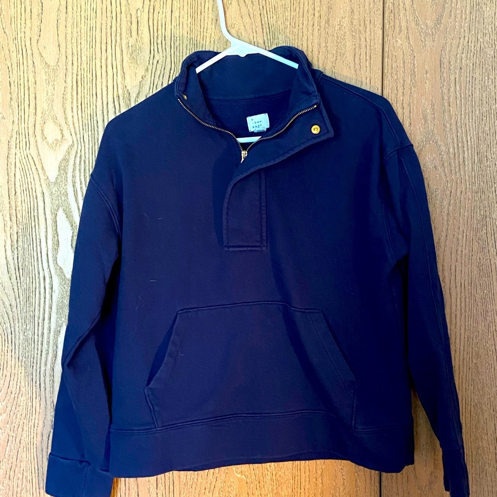 Blue half zip up sweater